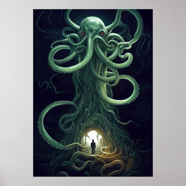 Poster Um Portal de Horror Cósmico Cthulhu (Frente)