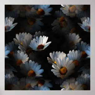 Poster Um Pórtico De Disias Flutuantes Isoladas A Preto