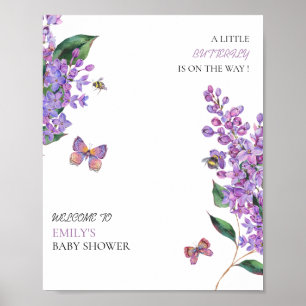 Poster Um pouco de amor em um Chá de fraldas de borboleta