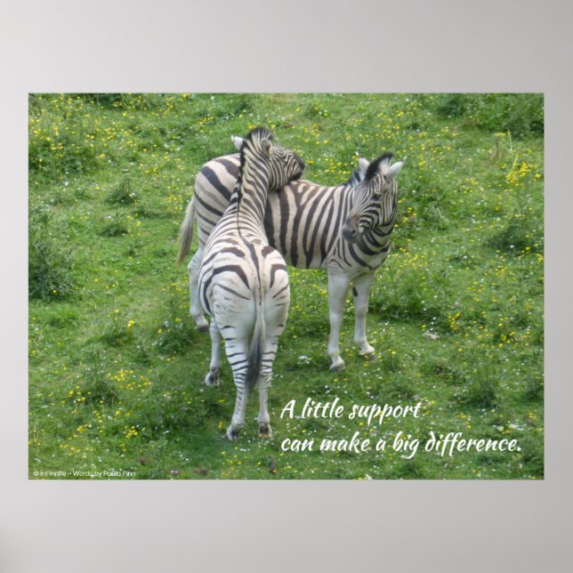 Poster Um pouco de apoio pode fazer uma grande diferença. (Frente)