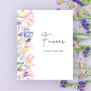 Poster Um pouco de flores silvestres está no caminho Favo