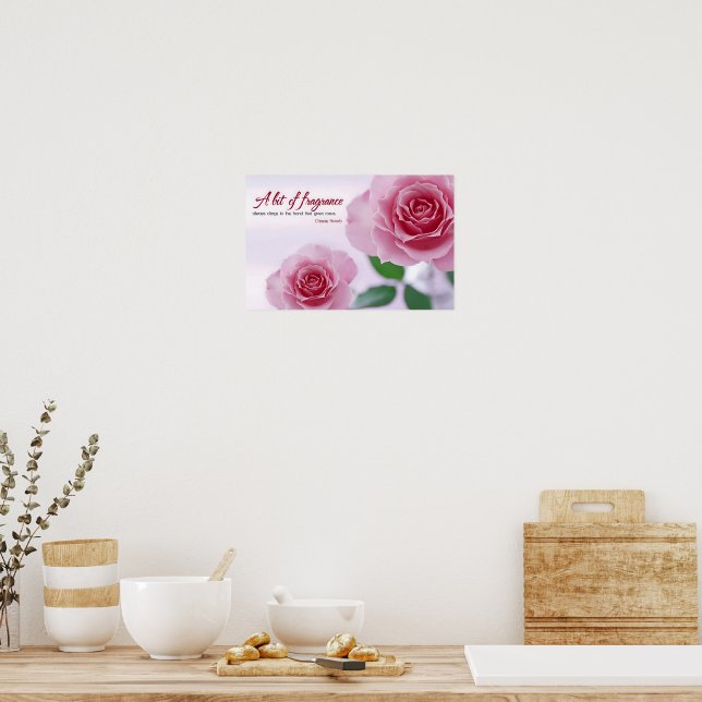 Poster "Um pouco de fragrância" citação inspiracional (Cozinha)