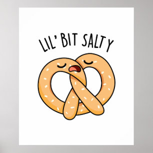 Poster Um Pouco Legal Salgado Pretzel Pun