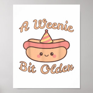 Poster Um Pouco Mais Velho É Um Cachorro Quente Bonito E