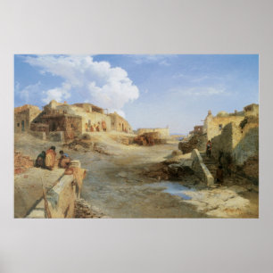 Pôster Um povoado indígeno indiano, Laguna, New mexico