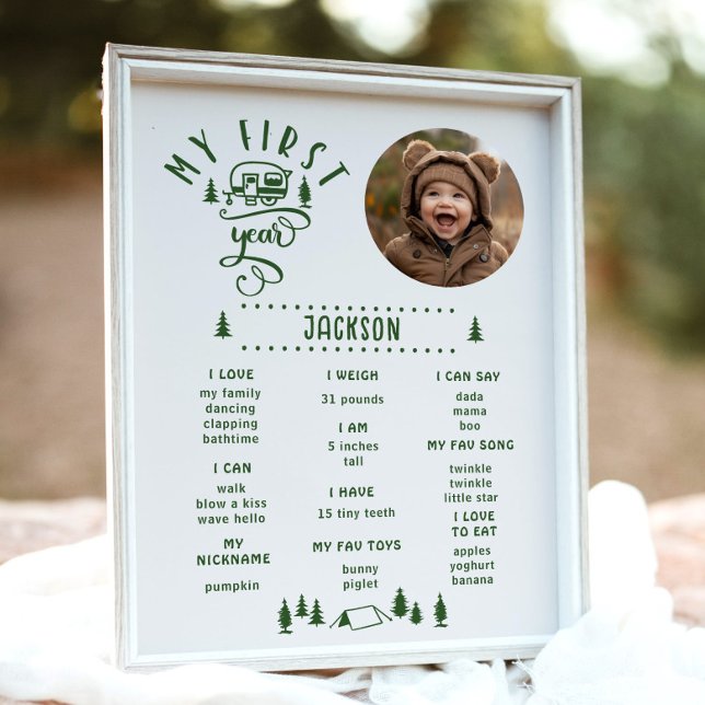 Poster Um primeiro aniversario de vídeo feliz Milestone (Criador carregado)