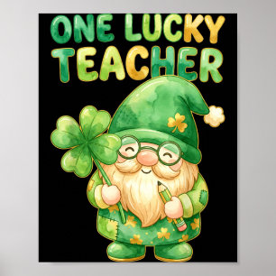 Poster Um professor sortudo dia de são patrício gnomo eng