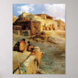 Pôster Um Pueblo Laguna Novo México Indiano - 1906