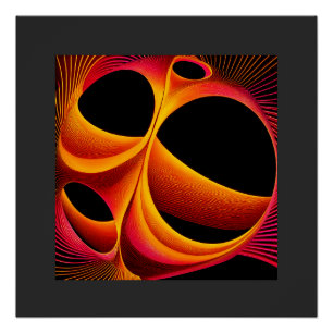 Pôster Um Quadrado Fractal de Mandelbrot Muito Manipulado