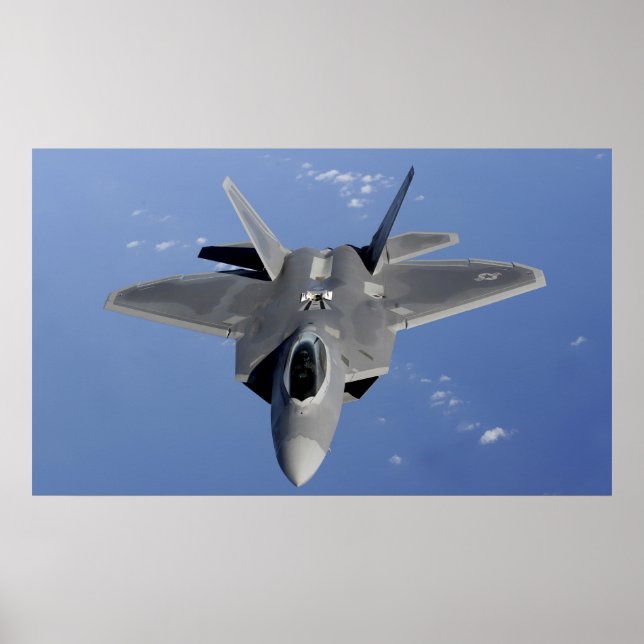 Poster Um Raptor F-22 se move para a posição para receber (Frente)