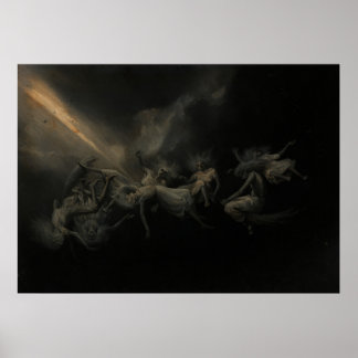 Poster Um relâmpago atingiu um bando de bruxas, retrabalh