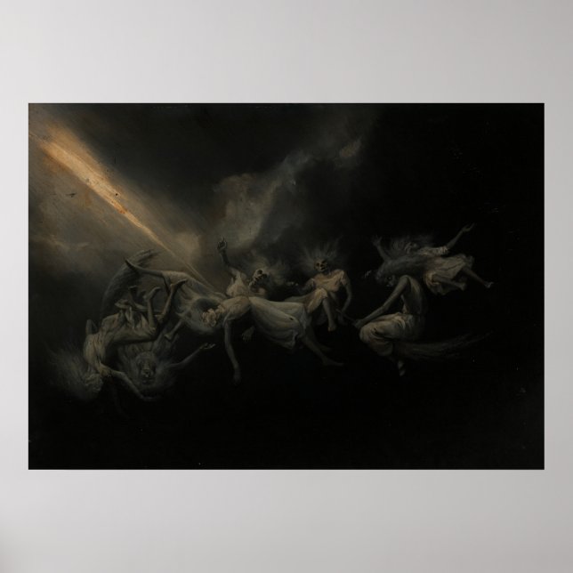 Poster Um relâmpago atingiu um bando de bruxas, retrabalh (Frente)