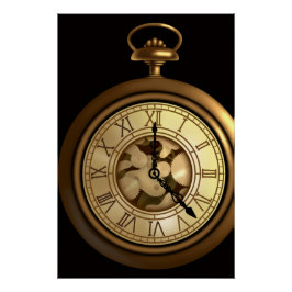 Pôster Um relógio steampunk funso