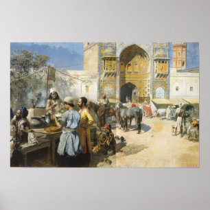 Pôster Um restaurante ao ar livre, Lahore