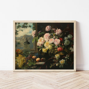 Poster Um Rico Buquê de Flores   Franz Xaver Birkinger