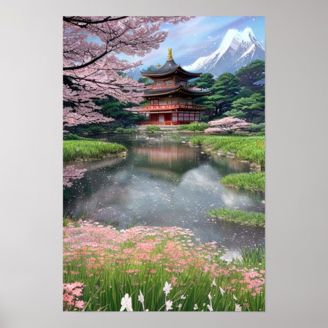 Poster Um rio preguiçoso pelo templo (Frente)