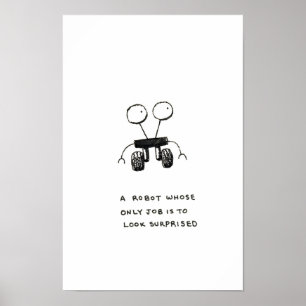 Pôster Um robô cujo o único trabalho seja ao olhar