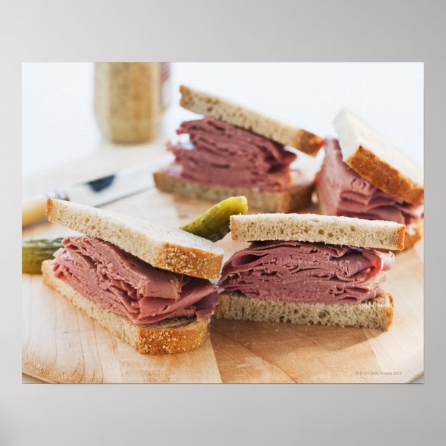 Pôster Um sanduíche saboroso (Frente)