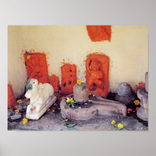 Poster Um santuário de uma capela no Ganges