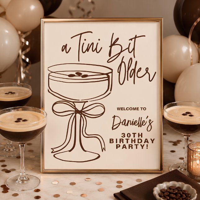 Poster Um Sinal de Aniversário de Espresso Martini Um Pou (Criador carregado)