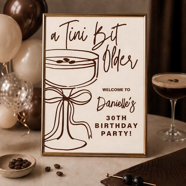 Poster Um Sinal de Aniversário de Espresso Martini Um Pou (Criador carregado)