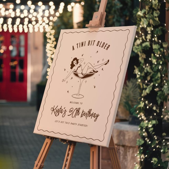 Poster Um Sinal de Boas-Vindas de Festa de aniversário Ti (Welcome Sign Mock-up)