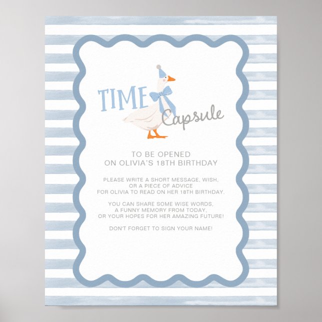 Poster Um Sinal de Cápsula do Tempo de 1º Aniversário de  (Frente)