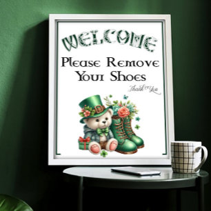 Poster Um Sinal de Dia de São Patrício para Remover Sapat