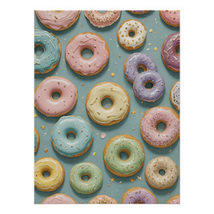 Pôster Um Sonho Caprichoso de Donuts Pastel