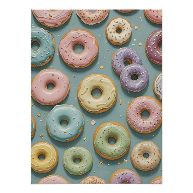 Pôster Um Sonho Caprichoso de Donuts Pastel (Frente)