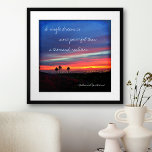 Pôster "Um Sonho Solteiro" Cita Foto Laranja E Azul<br><div class="desc">"Um sonho solteiro é mais poderoso que mil realidades." Faça seus sonhos se realizarem no início de cada novo dia. Veja esta poster de fotografia inspiradora de um espantoso nascer do sol de vermelhos brilhantes, laranjas e azuis profundos. Um presente de excelente para um amigo especial! Você pode personalizar facilmente...</div>