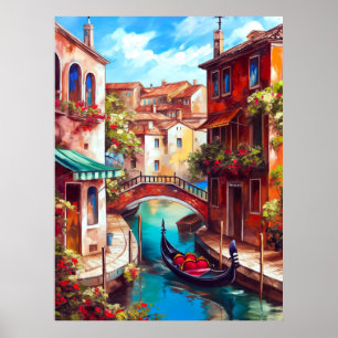 Poster Um Sonho Veneza Gondola no Grande Canal