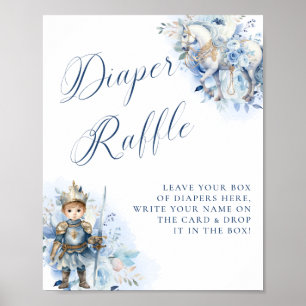Poster Um Sorteio de Fralda Azul Real do Pequeno Príncipe