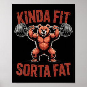 Poster Um Tanto em Forma Meio Gordo Cachorro Bulldog Engr