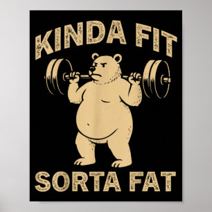 Poster Um Tanto em Forma Meio Gordo Cômico Bulldog da Aca