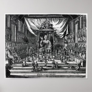 Pôster Um templo budista, uma ilustração