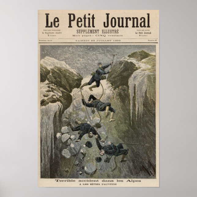 Poster Um terrível acidente nos Alpes (Frente)