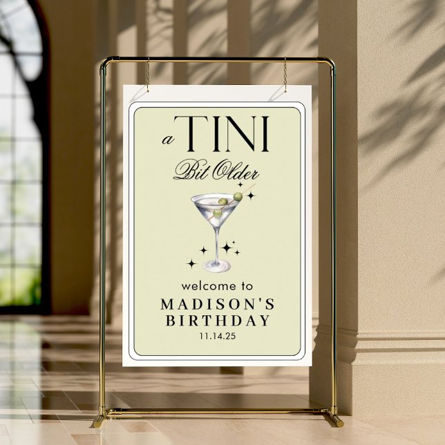 Poster Um Tini Bit Velho Martini Olive Birthday (Criador carregado)