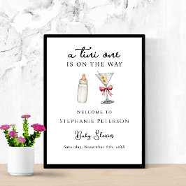 Poster Um Tini Está A Caminho Do Chá de fraldas Rosa Mart