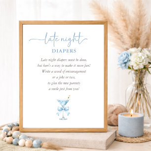 Poster Um TIni Um Menino Azul Festa de Bebê Diapers Notur