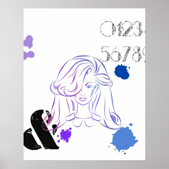 Poster Um Toque de Separadores de Cores de Aquarela (Frente)