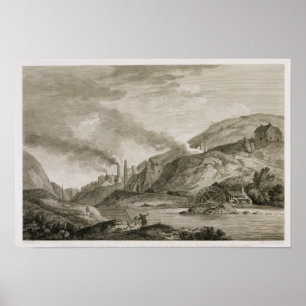 Pôster Um trabalho do ferro para moldar do canhão & do