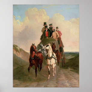 Poster Um treinador e quatro em uma estrada aberta