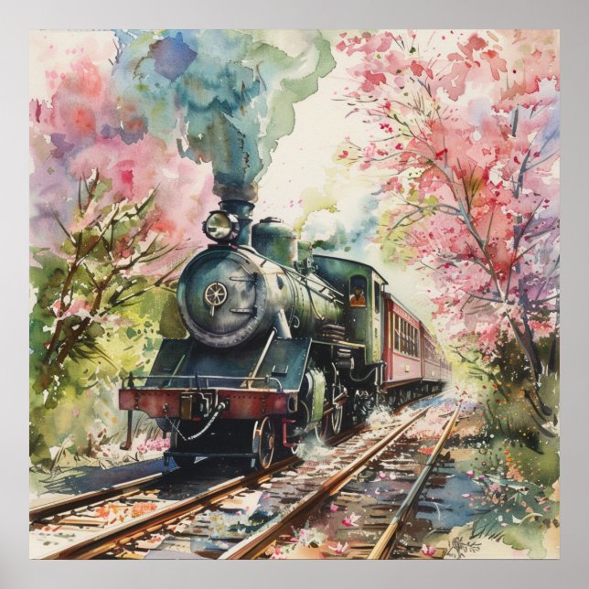 Poster Um Trem na Primavera (Frente)