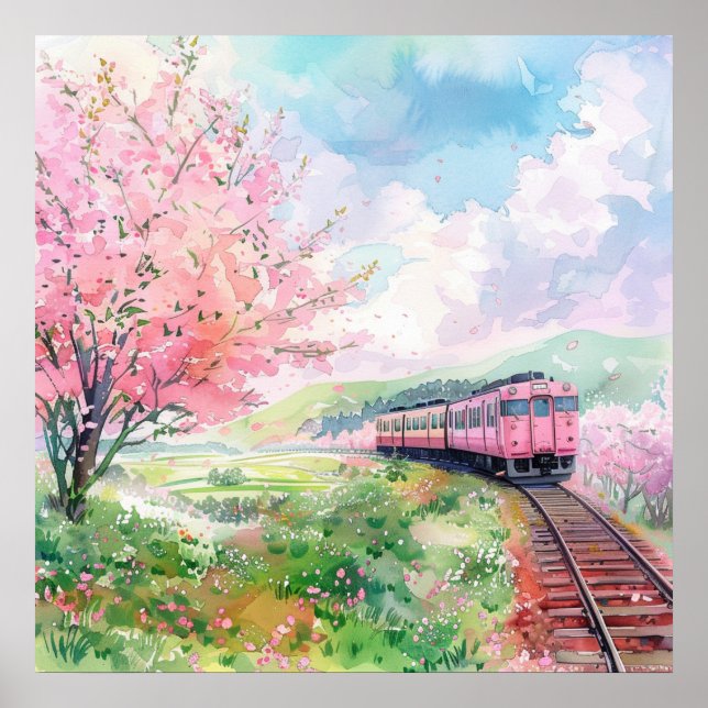 Poster Um Trem na Primavera (Frente)