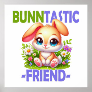Poster Um trocadilho de Amigo Bunntastic. Cartografia de