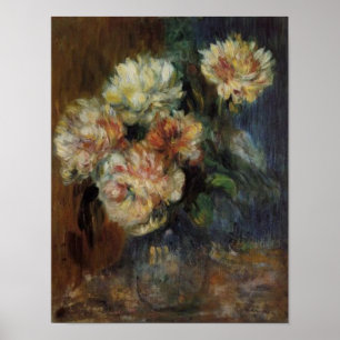 Pôster Um vaso de Renoir das peônias