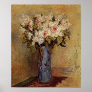 Poster Um vaso de Renoir dos Lilacs e dos rosas