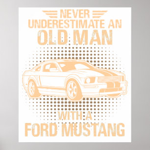 Poster Um velho Ford Mustang 2007 Gt