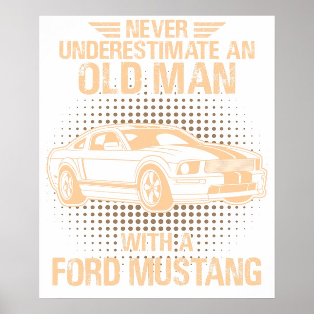 Poster Um velho Ford Mustang 2007 Gt (Frente)